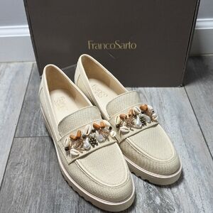 Franco Sarto Women's Carolynn-Shell Lug Sole Slip On Loafers Sz 9.5 *NWB
